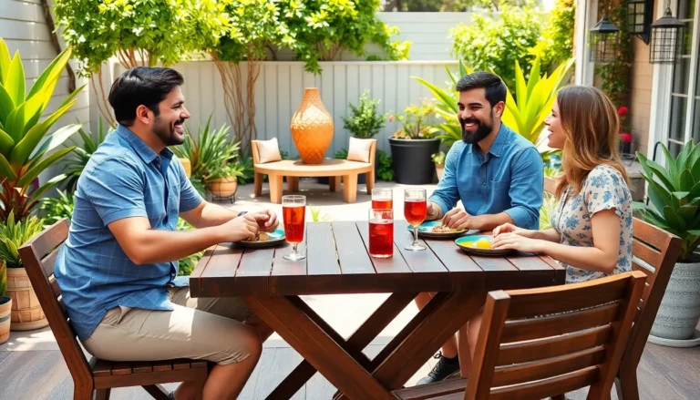 square outdoor dining table